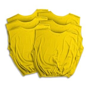 SKLZ Practice Jerseys Adult OS Yellow 6 Pack Mesh Training Vests Pinnies